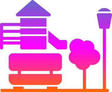 Modern yapı simgesinin vektör illüstrasyonu