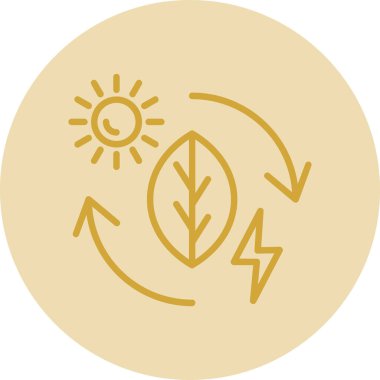 Şeffaf bir arkaplanda enerji vektörü çizimi