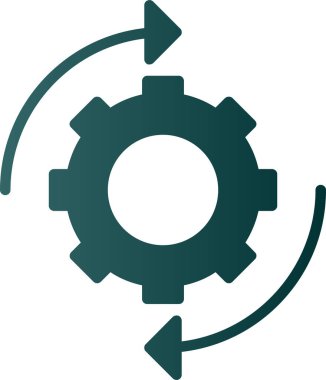 Çalışma Akımı web simgesi basit illüstrasyon 