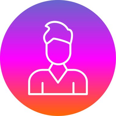 Avatar man simgesi vektör illüstrasyonu