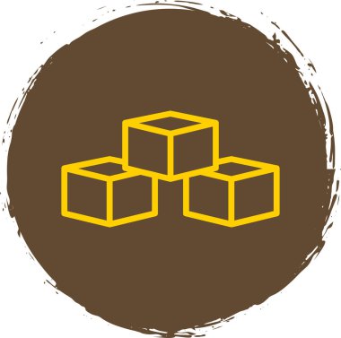 Bloklar düz simge, vektör, illüstrasyon