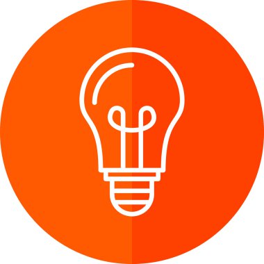 Soyut arkaplanda ampul simgesi izole edildi