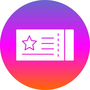 bilet ikonu vektör illüstrasyonu