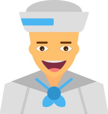 Denizci. Web simgesi basit illüstrasyon