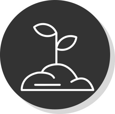 Filizler. Web simgesi basit illüstrasyon          