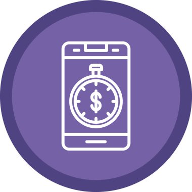 Para için. Web simgesi basit illüstrasyon