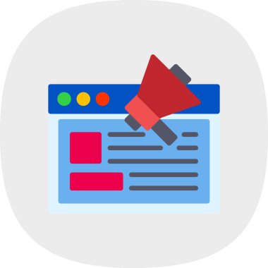 reklam simgesi modern vektör illüstrasyonu 