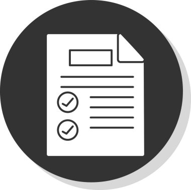 Belge simgesinin vektör illüstrasyonu 