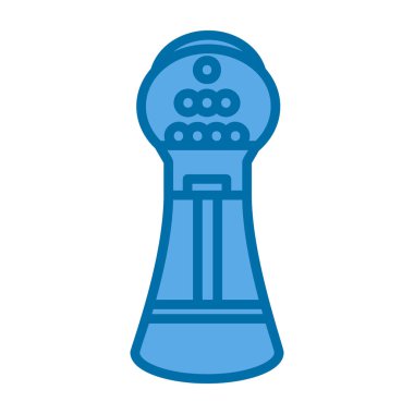 Satranç taşlı mavi çizgi damgası