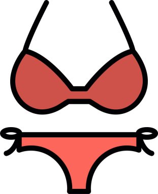 Bikini simgesinin vektör illüstrasyonu