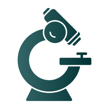 mikroskop simgesi, vektör illüstrasyonu basit tasarım