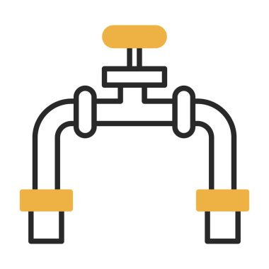 Boru simgesi, vektör illüstrasyonu basit tasarım