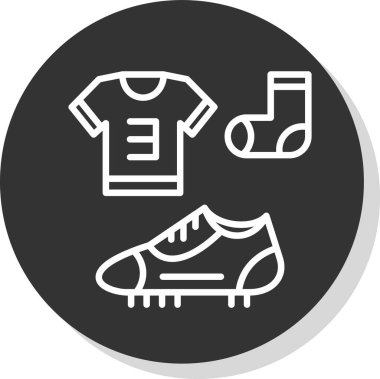 futbol futbolu spor simgesi doldurulmuş dış hatlar tarzında