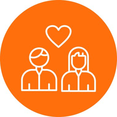 Kalp simgesi olan bir adamın vektör çizimi