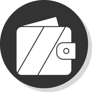 wallet icon, vector illustration simple design