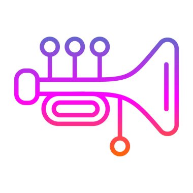 Tuba vektörü basit simgesi