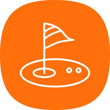Golf simgesinin vektör illüstrasyonu 