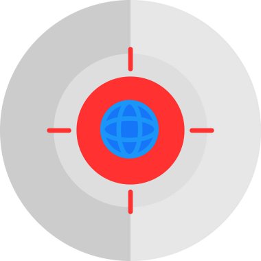 Düz stil izole edilmiş arkaplanda hedef simge. vektör illüstrasyonu