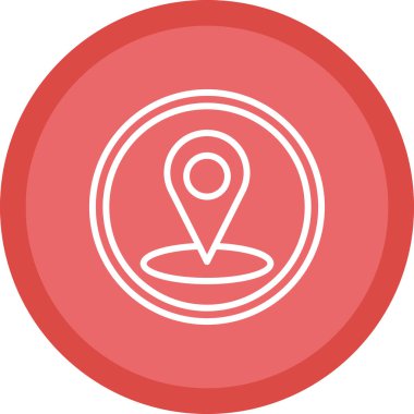 konum pin simgesi, vektör illüstrasyonu basit tasarım