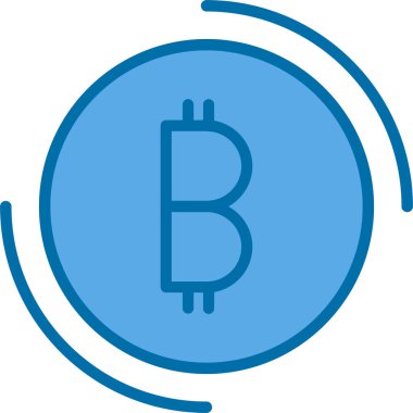 bitcoin. Web simgesi basit illüstrasyon 