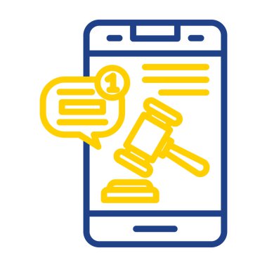 akıllı telefon ve asma kilit vektör illüstrasyon tasarımlı cep telefonu