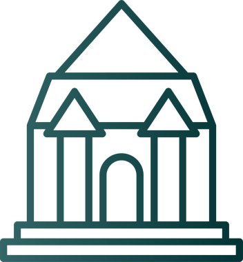 Bina simgesi. Web için ev vektör simgelerinin özet çizimi