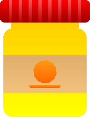 Sarı ve kırmızı çizgi filmin vektör çizimi