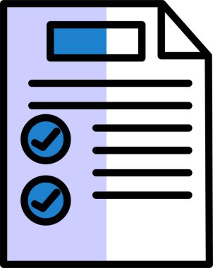 Belge simgesinin vektör illüstrasyonu 