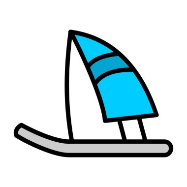 Tekne. Web simgesi basit illüstrasyon 