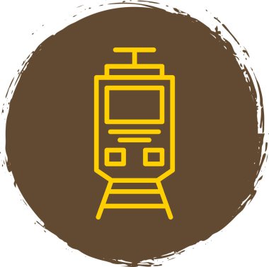 tren simgesi, vektör illüstrasyonu basit tasarım