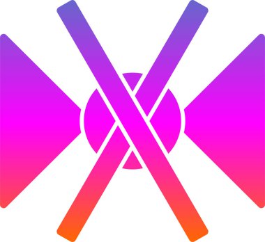 Çapraz çubuk simgesi modaya uygun izole arkaplan