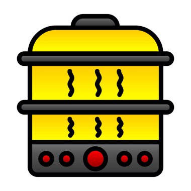 Buharlı vektör basit simgesi 