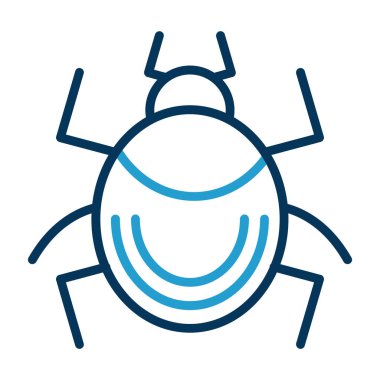 Böcek simgesi vektörü beyaz arkaplanda izole edildi, böcek şeffaf işareti