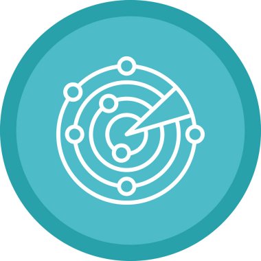 Radar modern simgesinin vektör illüstrasyonu              