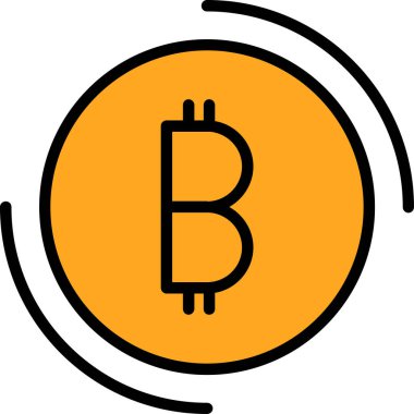 bitcoin. Web simgesi basit illüstrasyon 