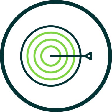 Hedef simgenin vektör illüstrasyonu 