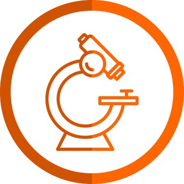 mikroskop simgesi, vektör illüstrasyonu basit tasarım