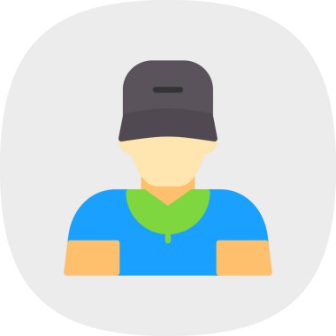 avatar erkek simgesi düz stil