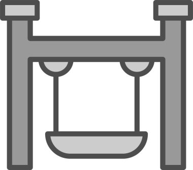 Ahşap bir bankın vektör çizimi