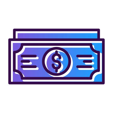 Web ve mobil uygulama tasarımınız için para simgesi, dolar logosu konsepti 