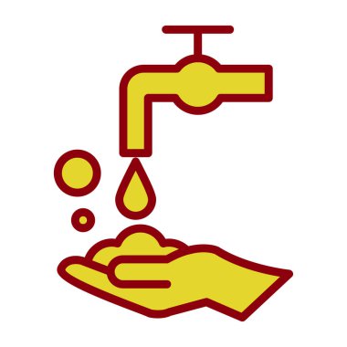 Damla vektör simgesi ile musluk ve tap