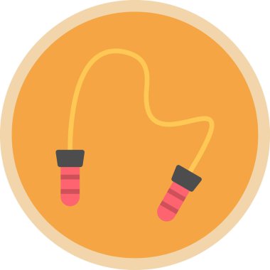 Düz renk simgesini atla. İp atlıyorum. İzole vektör illüstrasyonu