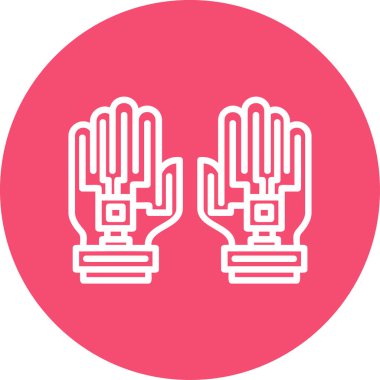 VR Eldivenleri veya Veri Eldivenleri Simgesi, vektör 