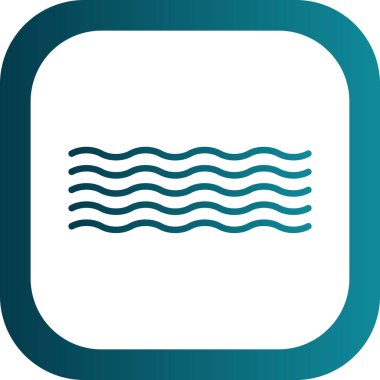 Dalga simgesi. düz dizayn. vektör grafiği