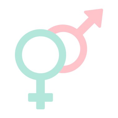 Bir kadın işaret simgesinin vektör illüstrasyonu