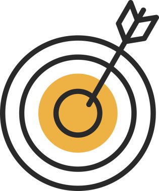 Hedef simgenin vektör illüstrasyonu 