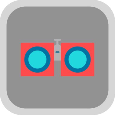 Dürbün simgesi vektör illüstrasyonu basit tasarım