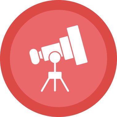 Teleskop. Web simgesi basit illüstrasyon