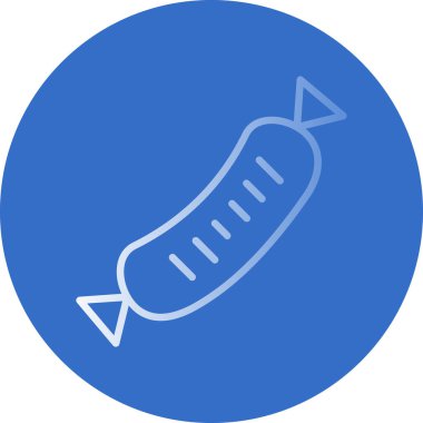 Bir sosis simgesinin vektör çizimi