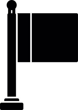 Basit bayrak vektör çizgisi simgesi 